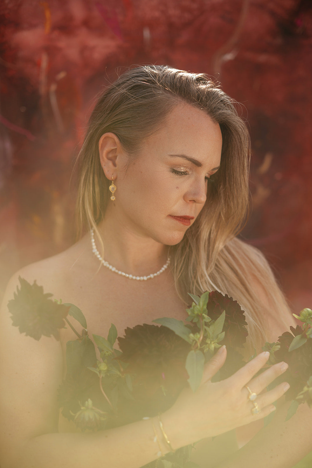 Awakened Heart Earrings with Rose Quartz