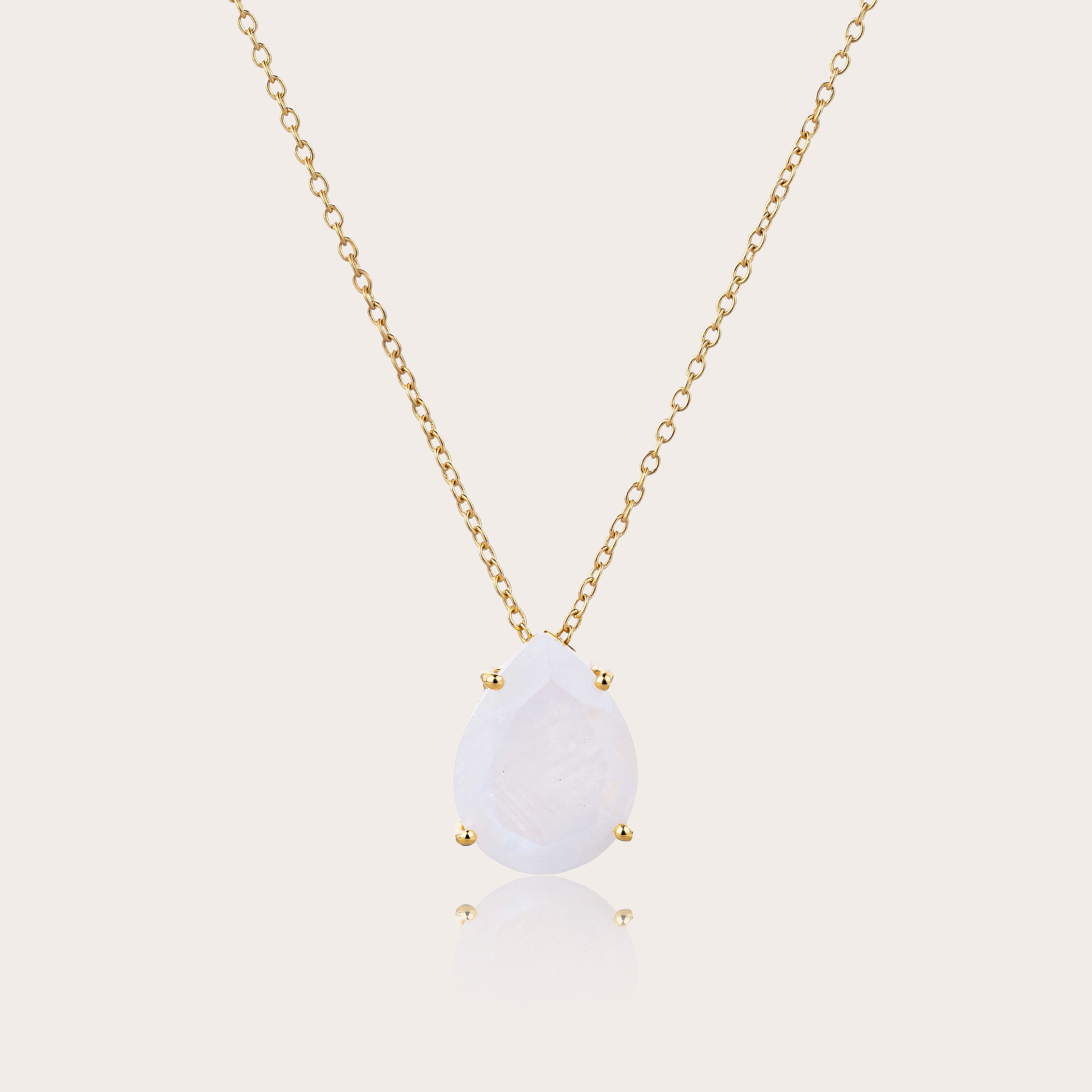 Tears of Aphrodite Necklace with Rainbow Moonstone