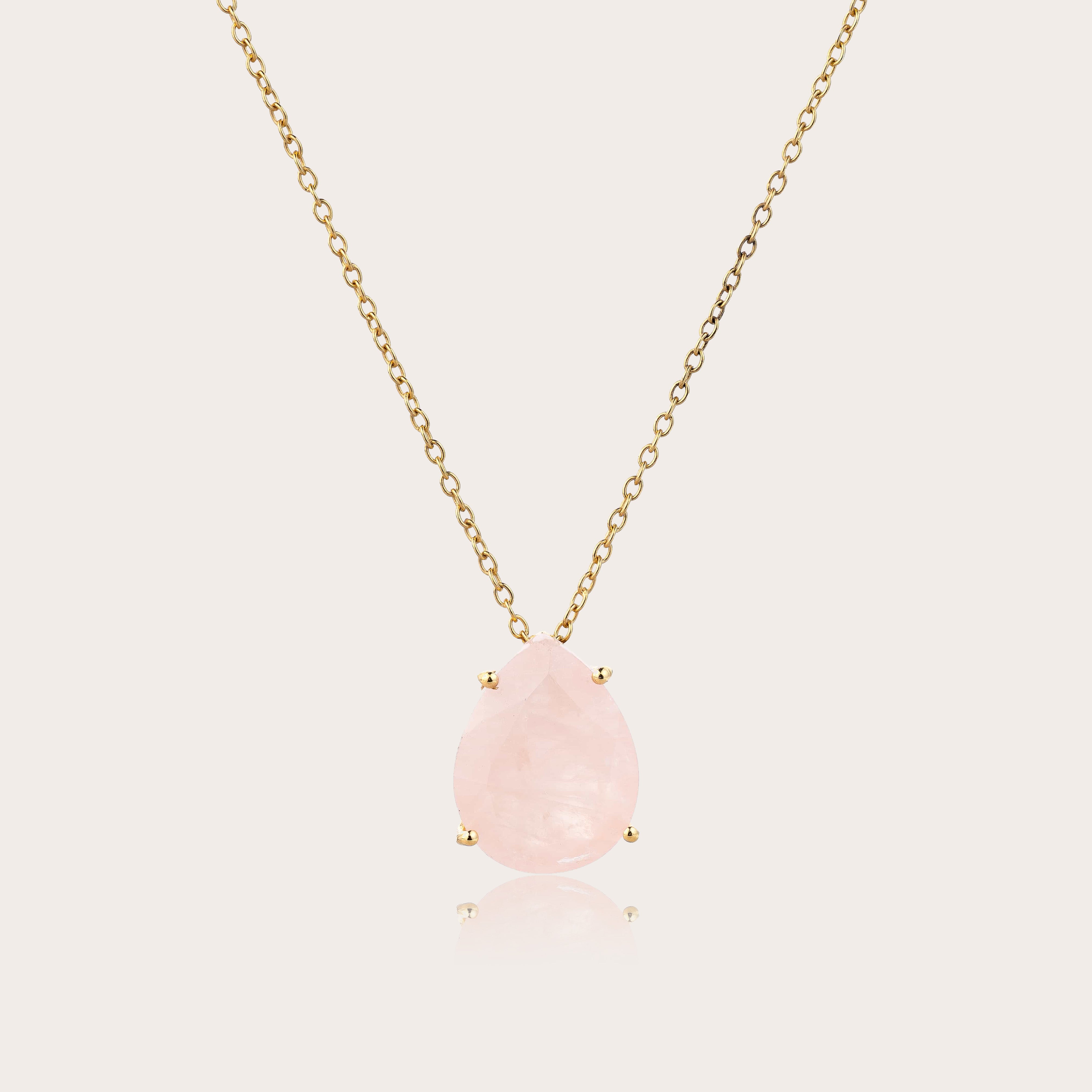 Tears of Aphrodite Necklace with Rose Quartz